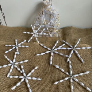 Paper Beaded Snowflake Ornaments